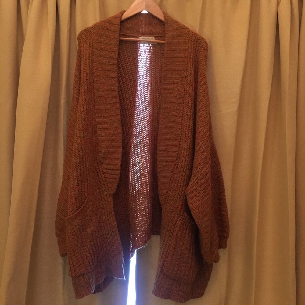 Urban outfitters oversized rust cardigan